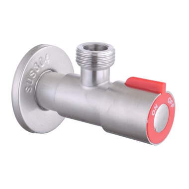 Кран угловой красный 1/2 х 1/2 Savol Fmark FS(001)